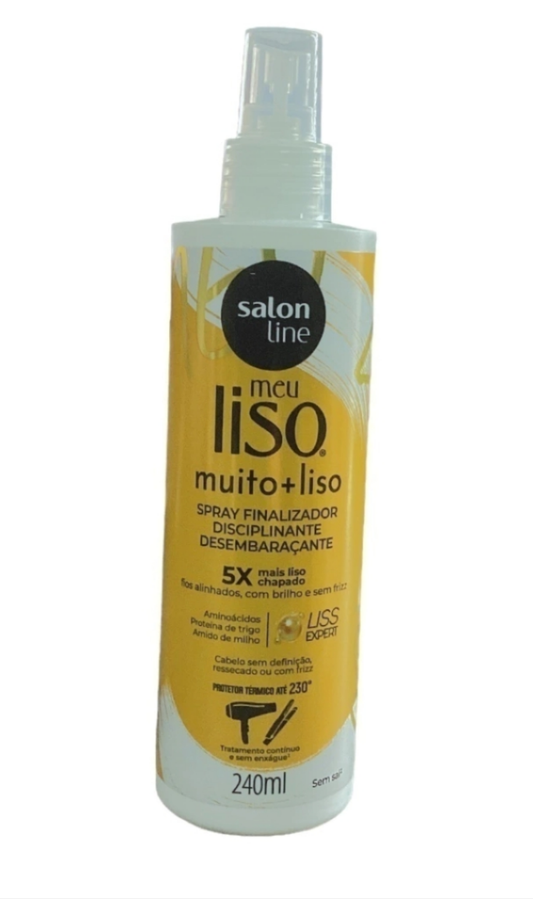 SALON LINE meu liso muito + liso spray finalizador diciplinante desembarcante 240ml